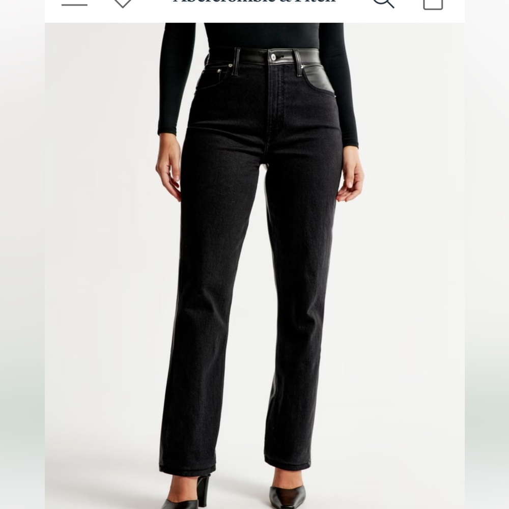 NWT Abercrombie black pants size 14/32 ultra high rise
